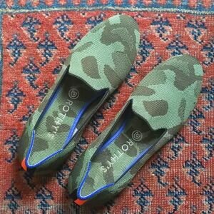 Rothy's Camo Army Green Loafers